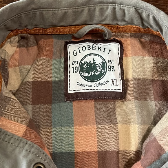 Gioberti men’s 100% cotton flannel lined shirt/jacket - Picture 2 of 7